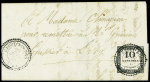 N°1 10c. noir, obl. PC 1689 sur LAC des PLM, CaD T15