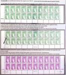N°1973 1f vert Sabine : intéressante étude en 3 pages