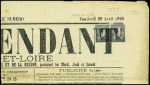 N°83 PAIRE obl. TYPO s. L'INDEPENDANT de Saône et Loire du 29/4/98, TB, cote Cérès 2250