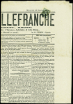 N°25 1c. vert-bronze, obl. TYPO sur Journal de VILLEFRANCHE du 12/10/70, TB