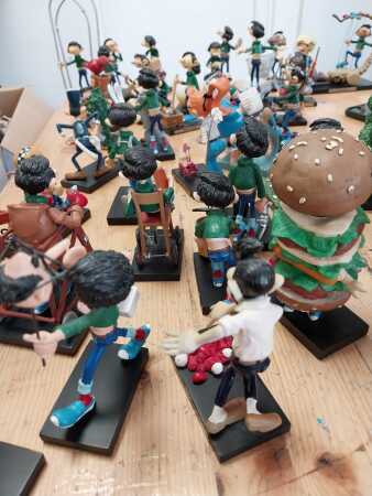 GASTON LAGAFFE Lot de 47 figurines résine Plastoy Collectoys