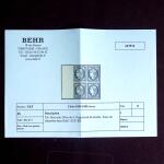 N°4h 25c. bleu noir, en bloc de 4, Grand bord de feuille,