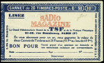 N°199-C58a 50c rouge, carnet de 20 timbres, S178, spectaculaire