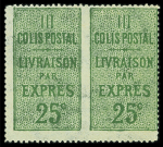 N°4 25c. vert (III), variété paire non dentelé, neuf