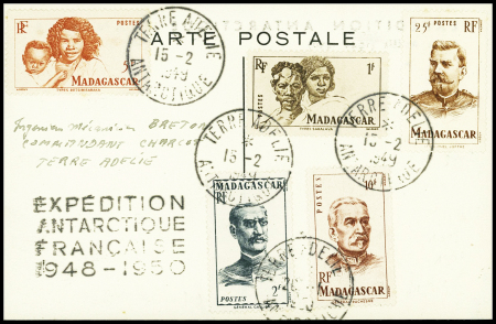 Carte EXPEDITION ANTARCTIQUE FRANCAISE / Terre Adélie