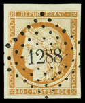 N°5a 40c. orange vif, obl. PC, très frais, avec de