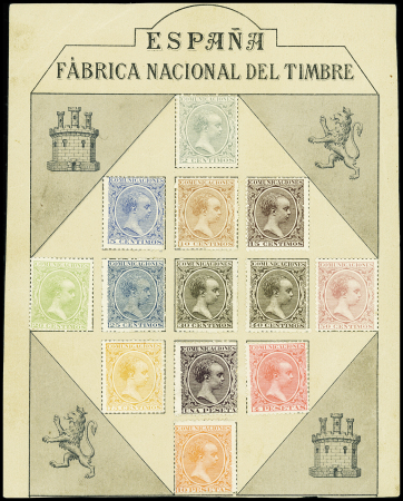 N°196, 198, 200 et 202 à 211 : Alphonse XIII de 1889/99,