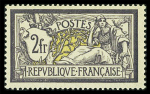 N°122 2f. violet et jaune, neuf **, Bon centrage, TTB.