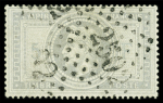 N°33 5f. violet-gris, obl. GC 2502 Montpellier (Hérault),