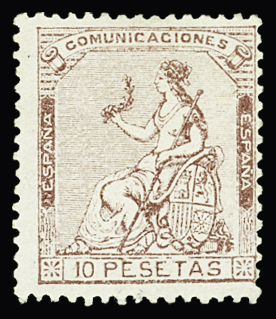 N°139 10p. brun-lilas, nsg, TB. Certificat