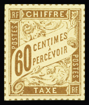 N°28c à 30 + n°33c + n°37 + n°38 NON EMIS (tirage brun