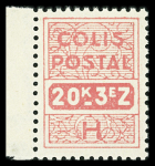 N°234 à 243, timbres de Majoration, Lettre H, dentelés