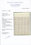 N°1 à 3 Les 3 timbres en essai spécial sur fond moiré