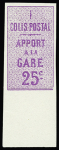 N°3 25c. Apport à la gare, essais en 5 couleurs non