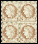 N°51 2c. rouge-brun, bloc de 4, très frais, neuf **,