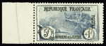 N°232a 5f + 25c Orphelin, variété centre très déplacé,