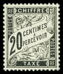 N°17 20c. noir, fraicheur postale, très bon centrage,
