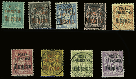 N°14 à 22, obl., TB