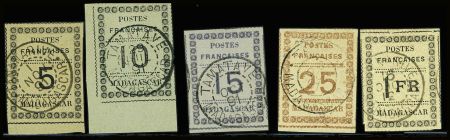 N°8 à 12 obl., TB (N°12 avec très léger pelurage)