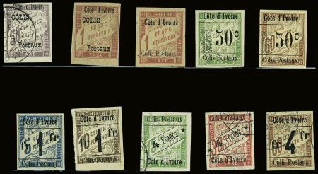 COLIS POSTAUX N°1 à 11 sauf 3, (1/9/10/11 obl.), (2/4/6