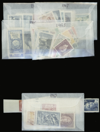 Année complète 1940/1949 numéros 451 à 862 neuf **