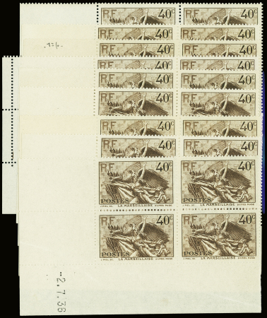 N°315 La Marseillaise collection de 9 coins datés