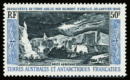POSTE AERIENNE N°8 50f découverte de la Terre Adél