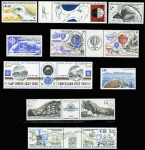 POSTE AERIENNE N°66/94A  29 valeurs dont 4 triptyq