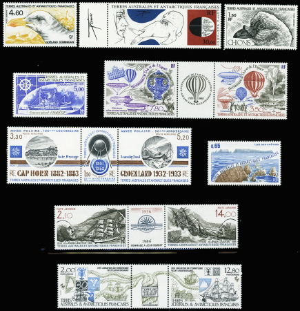 POSTE AERIENNE N°66/94A 29 valeurs dont 4 triptyq