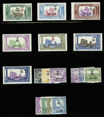 N°79/95 17 valeurs surchargées neufs * TB