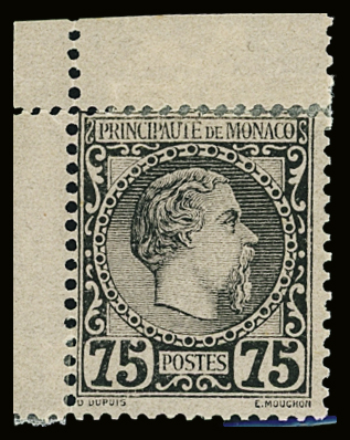 N°8 75c noir sur rose, cdf, neuf *, TB