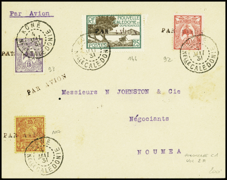 Nouvelle Calédonie n°92 + 93 + 117 + 146 avec peti