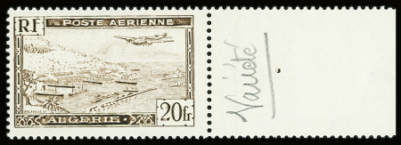 POSTE AERIENNE N°4A 20f brun Type II, neuf **, bdf,