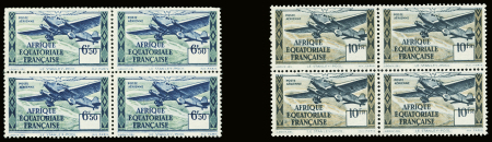 POSTE AERIENNE N°36 + n°38a variété valeur déplacée