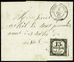 N°3  15c. noir (I), obl. GC 2714 sur LAC de Vissel,
