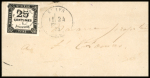 N°5A 25c. noir (II), obl. GC 3731 sur LAC, CaD T16
