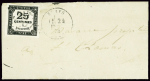 N°5A 25c. noir (II), obl. GC 3731 sur LAC, CaD T16