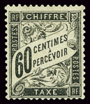 N°21 60c. noir, neuf *, TB/TTB. Signé A.Brun