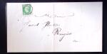 N°12 5c. vert, petit bdf et amorce de voisin, obl. càd T15 ST MAXIMIN 8/N°12/60 sur Imprimé de deuil