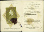 Sage, 50c. rose, Livret d'Identité Postale n°N6, avec photo en page 2, R et TB