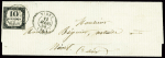 N°1 10c. noir Litho, obl. càd T15 NIORT 13/3/59 s.