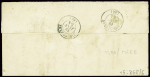N°3B 15c. noir Typo, T II, obl. OR sur LAC d'Aigueperse