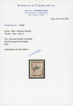 TAXE N°6 50c. lilas, variété double surcharge, neuf
