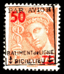 N°1 50c. sur 75c. brun, neuf **, TTB