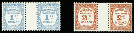 TAXE N°27 et n°28 en paire interpanneau, neufs **,