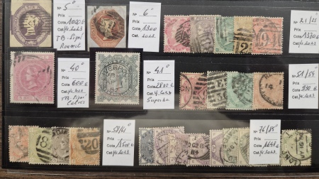 1854-1956, Belle sélection sur plaquettes de timbres