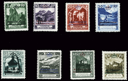 TIMBRES DE SERVICE N°1 à 8 Série correspondance officielle