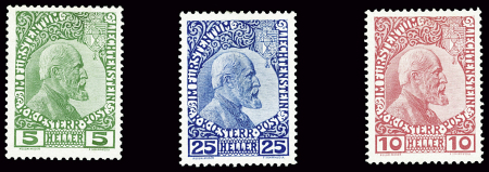 N°1 à 3 Prince Jean II de 1912/15, neufs *, TB