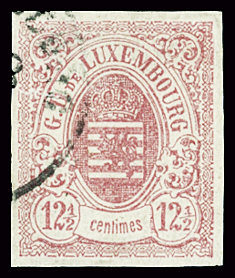 N°7 12 1/2c. rose, obl., TB. Signé Calves