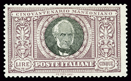 N°151 5l. violet et noir Manzoni, neuf *, TB